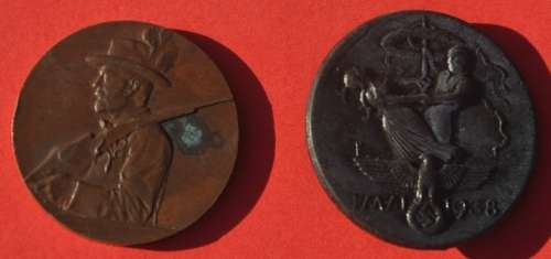 2 ORIGINAL BADGES/PINS THIRD REICH & FREIKORPS (?) - your bid for all