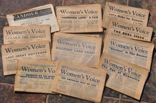 numerous copies of American newspaper WOMEN'S CHOICE (1950s) - rare USA collectibles