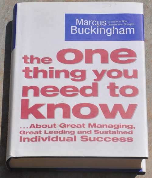 Crazy R1 Auction / No Reserve - THE ONE THING YOU NEED TO KNOW - original dust jacket