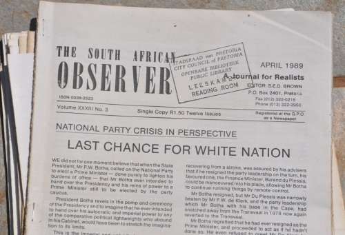 Collection of SOUTH AFRICAN OBSERVER  - rare Africana collectibles (different issues)