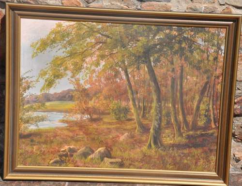 FOREST (Alps region) - Austrian Oils on Canvas originally framed in Johannesburg - PICK UP POSSIBLE