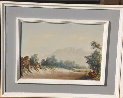 SWARTBERGE by South African artist C. PUTTER - vintage original artwork (Union of South Africa)