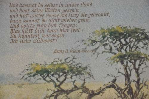 VINTAGE SÜDWESTERLIED framed, most likely first print - famous SWA collectible