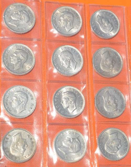 12x 5 SHILLINGS 1952 CROWN available - aUNC (MS) - TOP INVESTMENT - SUPERB NUMISMATIC COLLECTIBLES