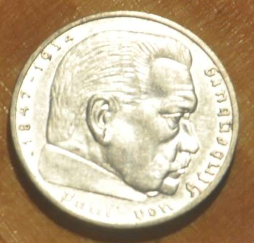 DEUTSCHES REICH - 2 SILVER REICHSMARK 1939 A  Vintage German 62.5% Ag Coin top numismatic investment