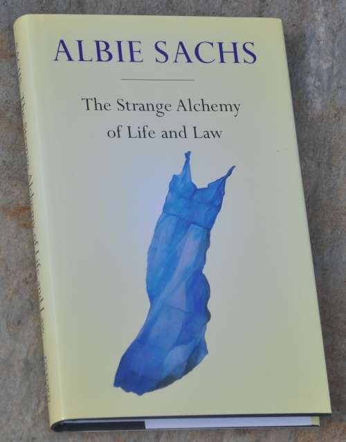 SIGNATURE OF ALBIE SACHS within his book THE STRANGE ALCHEMY OF LIFE AND LAW