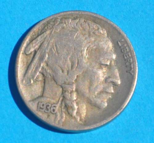 Crazy R1 No Reserve Auction - USA Five Cents 1936 Buffalo / Red Indian CONDITION  - VERY LUCRATIVE!