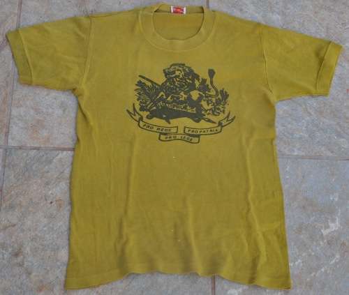 Original RHODESIAN ARMY COMMEMORATIVE T-SHIRT Pro Rege Pro Patria Pro Lege  rare military Rhodesiana