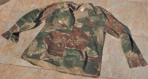 Original RHODESIAN ARMY CAMOUFLAGE SHIRT LONG SLEEVES - rare military Rhodesiana in top condition