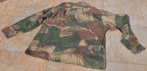 Original RHODESIAN ARMY CAMOUFLAGE SHIRT LONG SLEEVES - rare military Rhodesiana in top condition