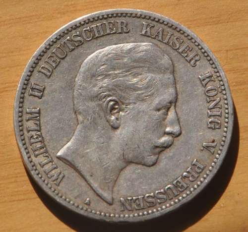 DEUTSCHES REICH 5 MARK 1904 A  (Germany) Prussia IMPERIAL EMPIRE Rare 90% Ag Silver Coin OPPORTUNITY