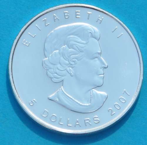 CANADA 5 Silver Dollars 2007 (1 ounce 9999 Silver) MS Mint State - your bid per coin