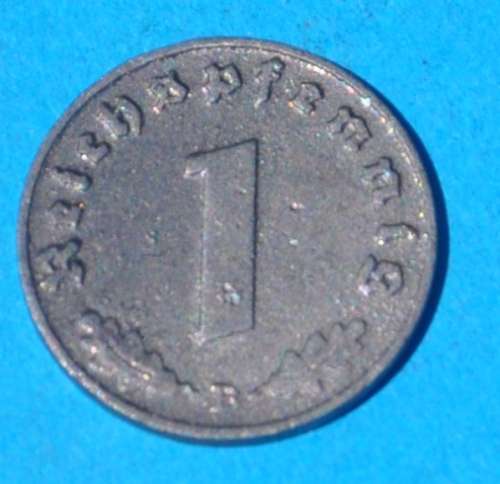 DEUTSCHES REICH 1 REICHSPFENNIG 1942 B UNC - German 100% Zinc Coin ORIGINAL THIRD REICH COLLECTIBLE