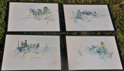 4 DEMANDING ARTWORKS - ALL FRAMED Stunning opportunity for collectors and re-sellers! PICK UP ONLY