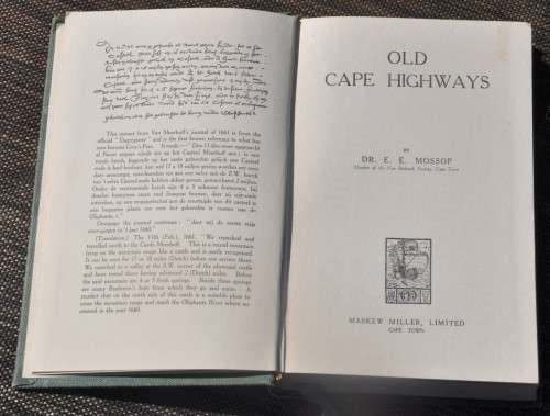 OLD CAPE HIGHWAYS - demanding Africana collectible