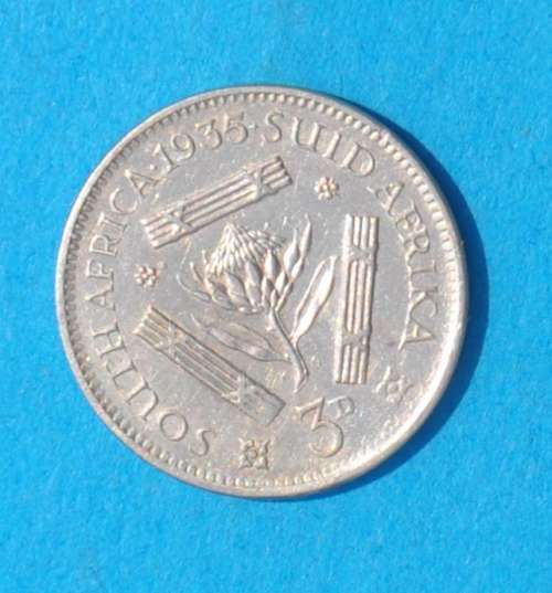 3 Pence 1935 Tickey 3d - becoming scarce! - HIGH GRADE