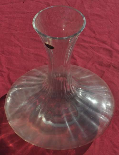 LUCRATIVE BOHEMIA HANDCUT CRYSTAL 1.5l DECANTER for RED WINE Magnum  read instructions