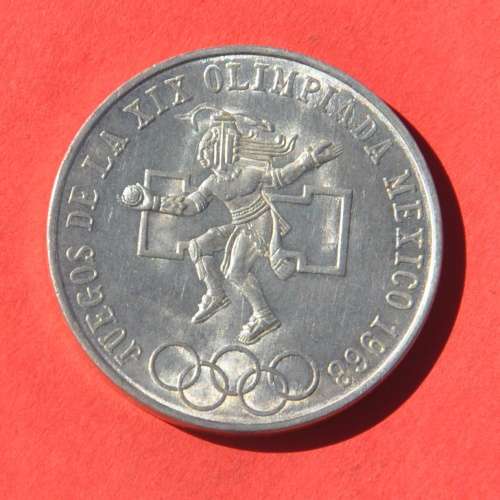 MEXICO 25 Pesos 1968 - phantastic silver coin in excellent condition - superb numismatic collectible