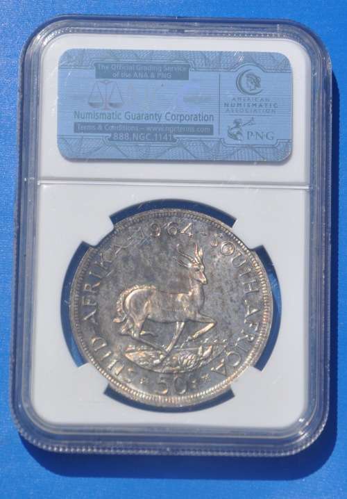 1964 50c (Crown) graded by NGC PF 66