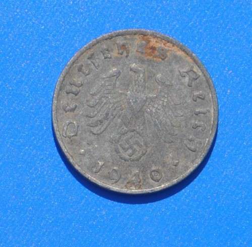 DEUTSCHES REICH 10 REICHSPFENNIG 1940 B - ORIGINAL THIRD REICH NUMISMATIC COLLECTIBLE