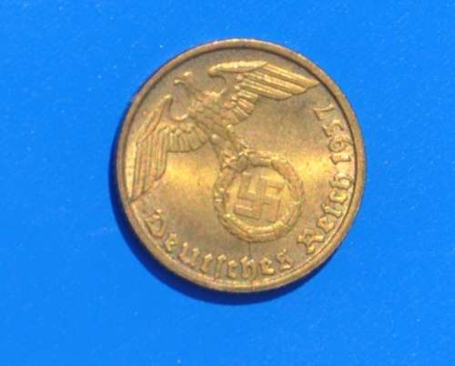 DEUTSCHES REICH - 5 REICHSPFENNIG 1937 D - German Aluminiumbronze Coin in Top Preservation!!!