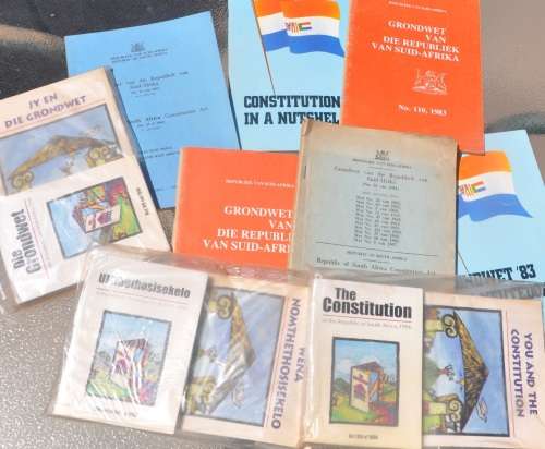 LOT OF BROCHURES / PAMPHLETS on VARIOUS CONSTITUTIONS  demanding Africana collectibles - hard to get