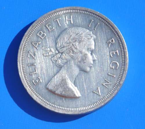 1958 5S (Crown) 5 Shillings  aUNC hairlines  *numismatic opportunity & lucrative silver investment*