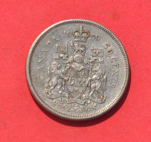 CANADA 50 Silver Cents 1959 - SUPERB NUMISMATIC COLLECTIBLE