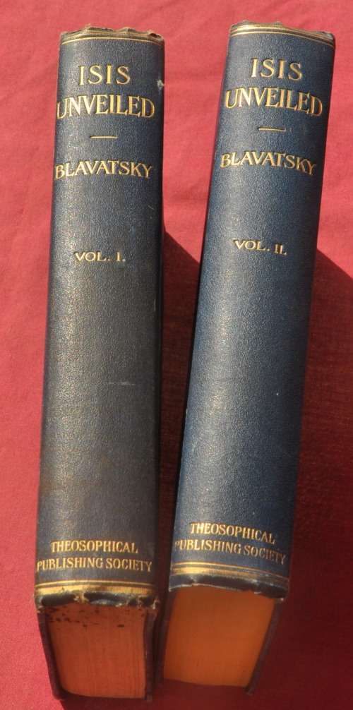 ISIS UNVEILED by H.P. Blavatsky (1910) complete set of 2 volumes demanding theosophical collectibles