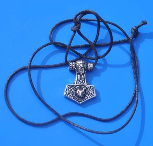Thor's Hammer - sterling silver - Germanic Viking heathen pagan amulet