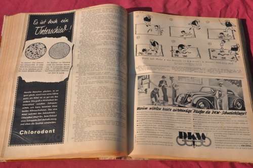 FAMOUS CULTURAL WEEKLY 1935 - rare original THIRD REICH collectibles - issues bound to book