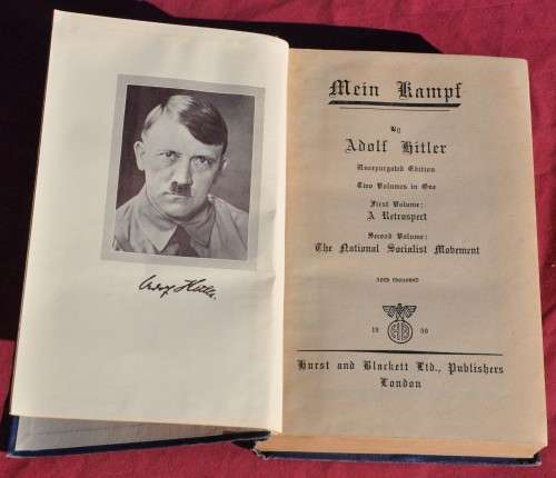 MEIN KAMPF Adolf Hitler ORIGINAL BRITISH ISSUE rare THIRD REICH collectible excellent preservation