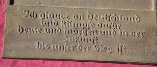 ORNAMENT Adolf Hitler Confession RELIEF - rare THIRD REICH collectible in excellent preservation