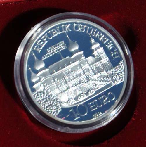 Austria ÖSTERREICH 10 Silver Euro 2004 - Schloss Artstetten - PROOF WITH CERTIFICATE