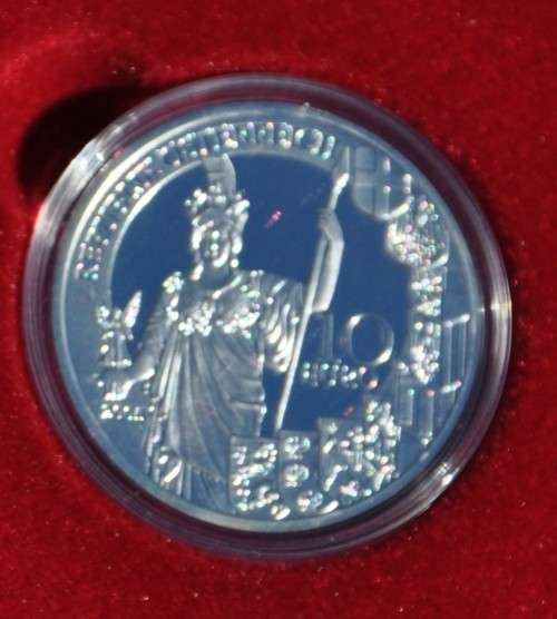 Austria ÖSTERREICH 10 Silver Euro 2005 - 60 Jahre 2. Republik - PROOF WITH CERTIFICATE
