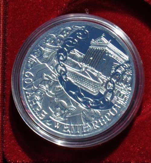 Austria ÖSTERREICH 10 Silver Euro 2005 - 60 Jahre 2. Republik - PROOF WITH CERTIFICATE