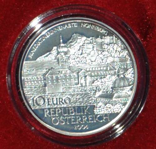 Austria ÖSTERREICH 10 Silver Euro 2006 - Stift Nonnberg - PROOF WITH CERTIFICATE