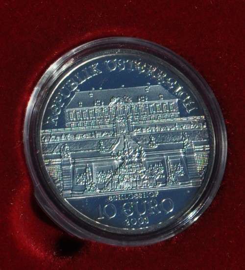Austria ÖSTERREICH 10 Silver Euro 2003 - Schloss Hof - PROOF WITH CERTIFICATE