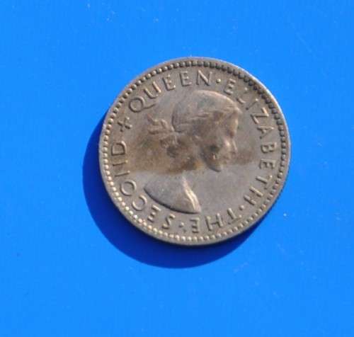 RHODESIA AND NYASALAND Six Pence 1955 - DEMANDING NUMISMATIC COLLECTIBLE