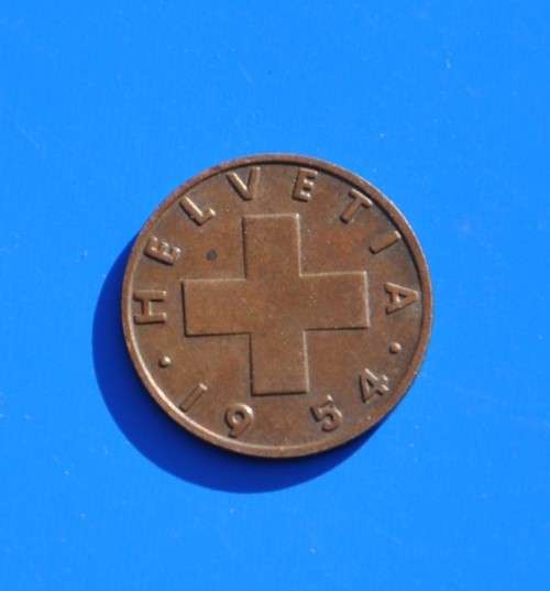 SWITZERLAND 2 Rappen 1954   ***in  EF+ preservation***  TOP NUMISMATIC COLLECTIBLE