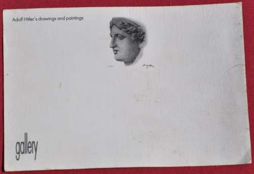 POSTCARD commemorating ART WORKS of ADOLF HITLER - THIRD REICH collectible in excellent preservation