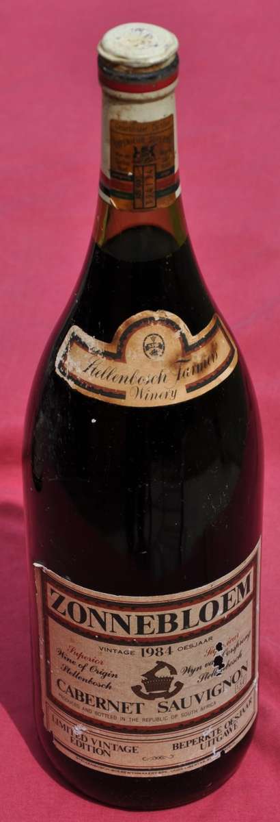 ZONNEBLOEM CABERNET SAUVIGNON 1984 MAGNUM  originally corked, professionally stored PICK UP POSSIBLE