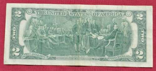 RARE 2 Dollars 1976 USA (200 Years of Declaration, 1776)