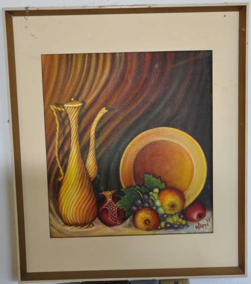 ANTIQUE ARTWORK -  OIL ON BOARD, ORIGINALLY FRAMED by W. Dreyer 1967 - PICK UP POSSIBLE