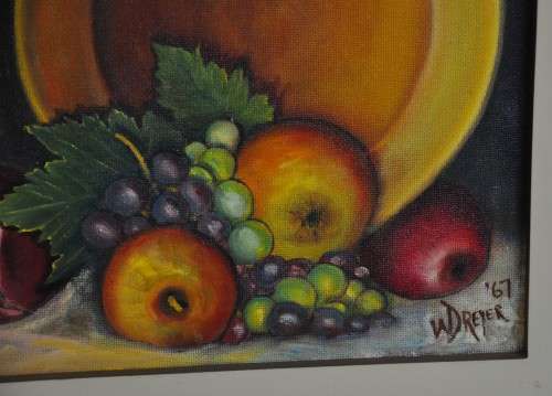 ANTIQUE ARTWORK -  OIL ON BOARD, ORIGINALLY FRAMED by W. Dreyer 1967 - PICK UP POSSIBLE