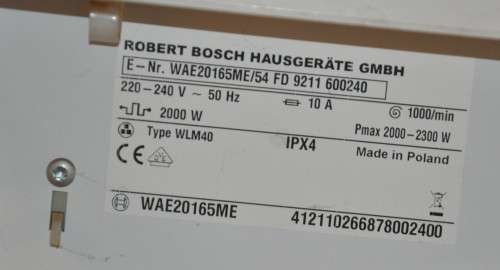 BOSCH WASHING MACHINE Maxx VarioPerfect (7kg / 1000rpm) - PICK UP ONLY