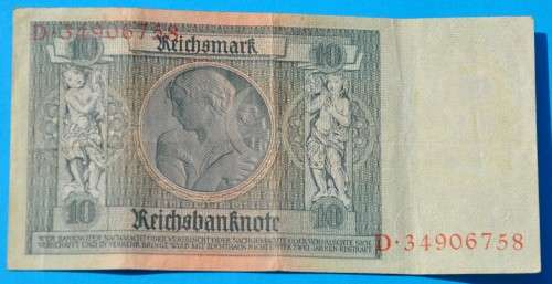 DEUTSCHES REICH 10 Reichsmark 1929 ***VF+*** GERMAN EMPIRE / GERMANY