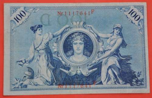 DEUTSCHES REICH 100 Mark 1908 GERMAN EMPIRE / GERMANY