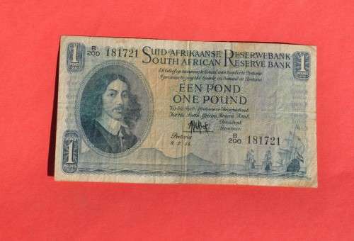 MH DE KOCK - Een Pond 1955 - Afr/Eng - 3rd issue