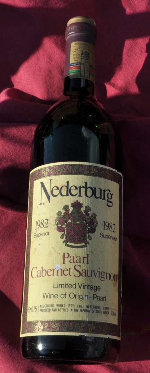 Last One NEDERBURG Cabernet Sauvignon 1982 - originally corked professionally stored -  READ AD